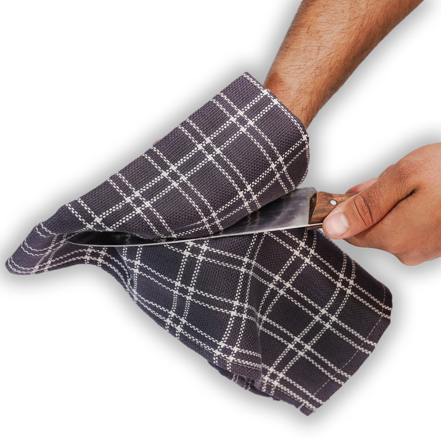 Tea Towels - 100% Cotton Kitchen Tea towels with Highly Super Absorbent Lint Free, Long Lasting 70 x 50 cm - Pack of 5 (Grey)